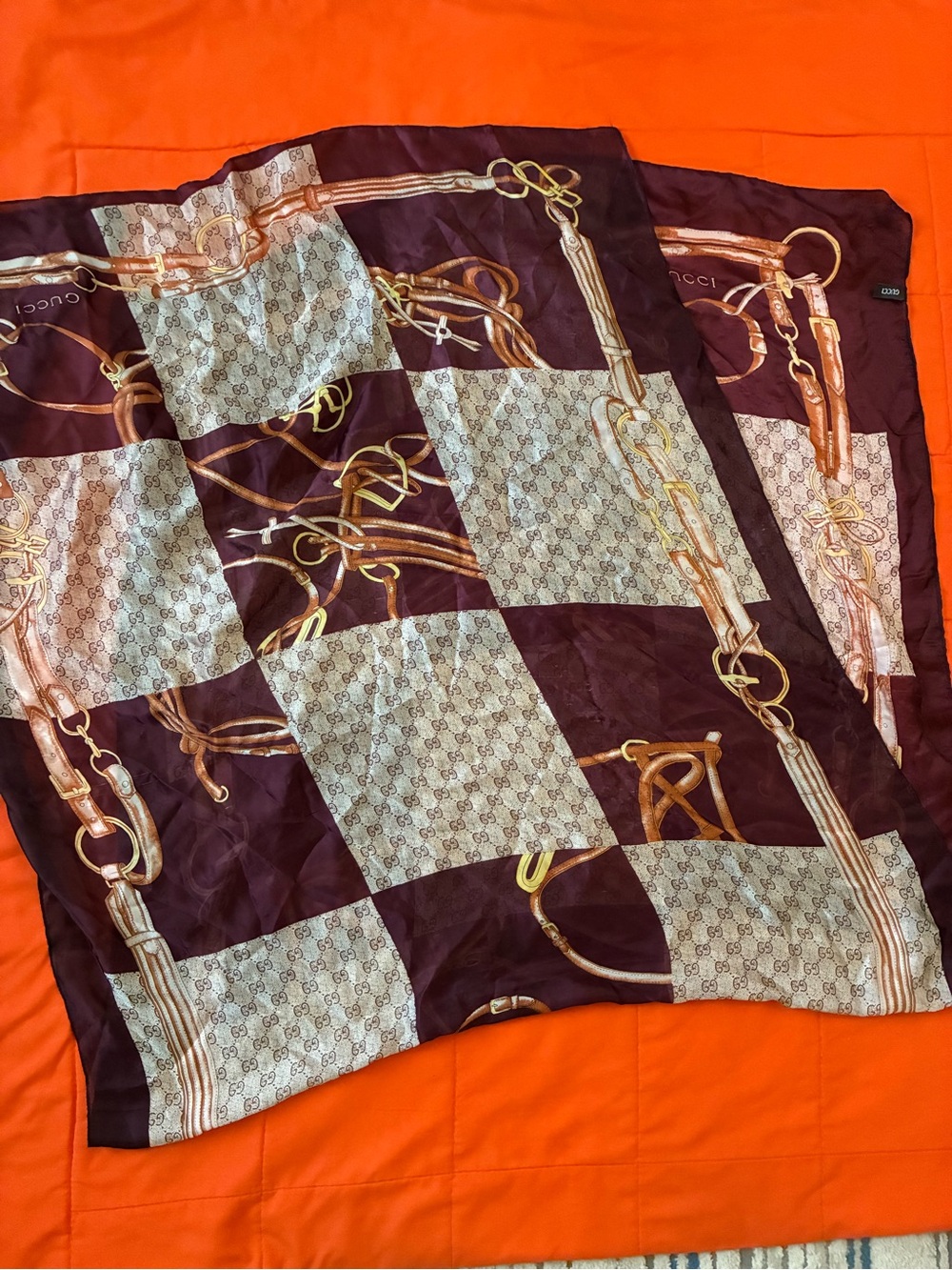 Gucci Scarf Silk Made In Italy - Picture 5 of 9
